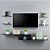 Rack TV Nicho Suspenso para Quarto Sala Preto 110cm - Imagem 1