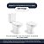 Assento Sanitário Laqueado Soft Close Bali Cinza Platina (Cinza Claro) para vaso Incepa - Imagem 4