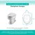 Tampa Vaso Sanitário Madeira Laqueada Hampton Branco para bacia Incepa - Imagem 3