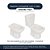 Assento Sanitário Laqueado Soft Close Amarilis Cinza Claro para vaso Fiori - Imagem 3