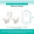 Tampa Vaso Sanitário Madeira Laqueada Square Branco para bacia Incepa - Imagem 3