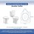 Tampa Vaso Sanitário Poliester Acrilico Azalea Branco para bacia Celite - Imagem 3