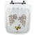 Tampa de Vaso Poliéster Decorada Borboleta Amarela Boss Branco para louça Incepa - Imagem 1