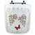 Tampa de Vaso Poliéster Decorada Borboleta Boss Branco para louça Incepa - Imagem 1