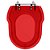 Tampa de Vaso Poliéster Hampton Vermelho Transparente para louça Incepa - Imagem 1