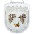 Tampa de Vaso Poliéster Decorada Borboleta Square Branco para louça Lorenzetti - Imagem 1