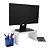 Base para Monitor Suporte de Mesa Madeira Branco - Imagem 1