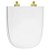 Tampa de Vaso MDF Com Amortecedor Ibiza Branco para bacia Incepa com Ferragem Dourada - Imagem 1