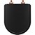 Tampa de Vaso Poliéster Com Amortecedor Nexo Onix (Preto Fosco) para Bacia Roca com Ferragem Rose Gold - Imagem 1