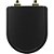 Tampa de Vaso Poliéster Com Amortecedor Smart Onix (Preto Fosco) para Bacia Celite com Ferragem Dourada - Imagem 1