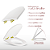 Assento Poliester Soft Close Antimicrobiano Carrara Branco para vaso Deca com Ferragem Dourada - Imagem 5