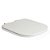 Assento Poliester Soft Close Antimicrobiano Quadra Branco para vaso Deca com Ferragem Dourada - Imagem 1