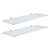 Kit 2 Prateleira Branca MDF 60 x 10cm Suporte Cantoneira - Imagem 2