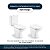 Assento Sanitário Poliester Soft Close Bali Preto para vaso Incepa - Imagem 3