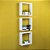 Conjunto 3 Nichos Decorativos 30x30 Branco para Sala Quarto - Imagem 2
