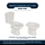 Tampa de Vaso Poliester Dalia Branco para bacia Fiori 6lpf - Imagem 4