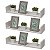 Kit 3 Prateleiras Nichos em U 60 x 15cm Branca Suporte Invisível - Imagem 1