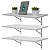 Kit Com 3 Prateleiras Branca 40x25cm Com Mão Francesa - Imagem 1