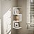 Prateleira de Canto Lyra 3 Nichos Decorativos Branco para Sala Quarto Livros - Imagem 2