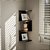 Prateleira de Canto Lyra 3 Nichos Decorativos Preto para Sala Quarto Livros - Imagem 2
