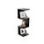 Prateleira de Canto Lyra 3 Nichos Decorativos Preto para Sala Quarto Livros - Imagem 1