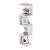 Prateleira de Canto Lyra 4 Nichos Decorativos Branco para Sala Quarto Livros - Imagem 1