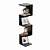 Prateleira de Canto Lyra 4 Nichos Decorativos Preto para Sala Quarto Livros - Imagem 1
