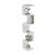 Prateleira de Canto Lyra 5 Nichos Decorativos Branco para Sala Quarto Livros - Imagem 1
