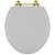 Assento Sanitário Convencional Oval Sterling Silver para vaso Ideal Standard com Ferragem Dourada - Imagem 1