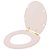 Assento Sanitário Convencional Oval Universal Salmão com Ferragem Dourada - Imagem 2