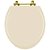 Assento Sanitario Laqueado Convencional Universal Oval Bone com Ferragem Dourada - Imagem 1