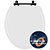 Assento Sanitario Antimicrobiano Convencional Oval Universal Branco com Ferragem Preta - Imagem 1