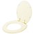 Assento Sanitario Poliéster Convencional Oval Creme para vaso Deca com Ferragem Dourada - Imagem 2