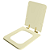 Assento Sanitário Soft Close Square Bone para vaso Incepa com Ferragem Dourada - Imagem 2