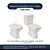 Assento Sanitário com Amortecedor Lirio Branco para vaso Fiori com Ferragem Dourada - Imagem 4