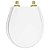 Assento Sanitário com Amortecedor Avalon Branco para vaso Ideal Standard com Ferragem Dourada - Imagem 1