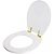 Assento Sanitário com Amortecedor Carina Branco para vaso Ideal Standard com Ferragem Dourada - Imagem 2