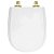 Assento Sanitário com Amortecedor Paris Branco para vaso Ideal Standard com Ferragem Dourada - Imagem 1