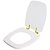 Assento Sanitário com Amortecedor Stylus Branco para vaso Celite com Ferragem Dourada - Imagem 2