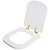 Assento Sanitário com Amortecedor Unic Branco para vaso Deca com Ferragem Dourada - Imagem 2