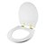 Assento Sanitário com Amortecedor Windsor Branco para vaso Deca com Ferragem Dourada - Imagem 2