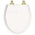 Assento Sanitário com Amortecedor Windsor Branco para vaso Deca com Ferragem Dourada - Imagem 1