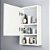 Armário para Banheiro Lavabo Suez Branco 34cm - Imagem 3