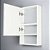 Armário para Banheiro Lavabo Suez Branco 34cm - Imagem 5