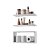 Kit Prateleira Nicho Bruges para Banheiro Branco 40 x 12cm - Imagem 1