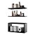 Kit Prateleira Nicho Bruges para Banheiro Preto 40 x 12cm - Imagem 1