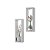 Kit Nicho Decorativo Stella Branco para Sala Hall 40 x 10cm - Imagem 1