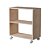 Mesinha Lateral de Apoio Carvalho Sala Quarto 50 x 47 x 25cm com rodinhas - Imagem 3