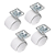 Kit 4 Rodinhas Rodízio Branco para Móveis 40mm com parafusos - Imagem 1