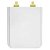 Assento Sanitário Poliester Soft Close Square Branco para vaso Incepa com Ferragem Dourada - Imagem 1